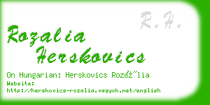 rozalia herskovics business card